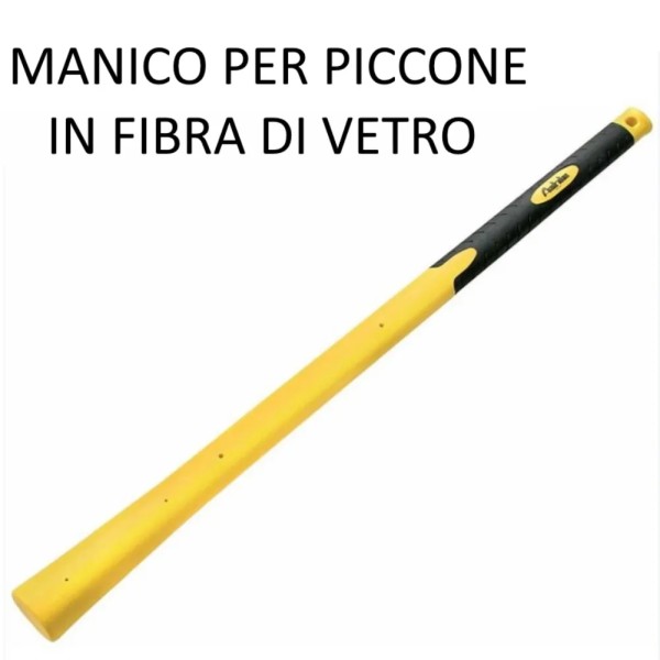 MANICO PER PICCONE IN FIBRA CON IMPUGNATURA GOMMA