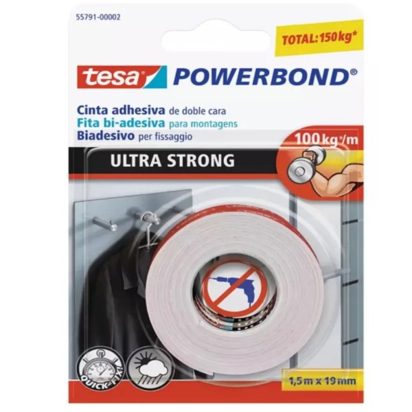 BIADESIVO ULTRASTRONG TESA MM 19 X 1,5 MT -PROMO-