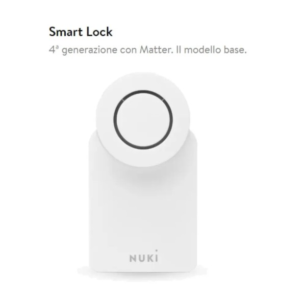 APRIPORTA NUKI SMARTLOCK 4a GENERAZIONE  BIANCO CON MATTER