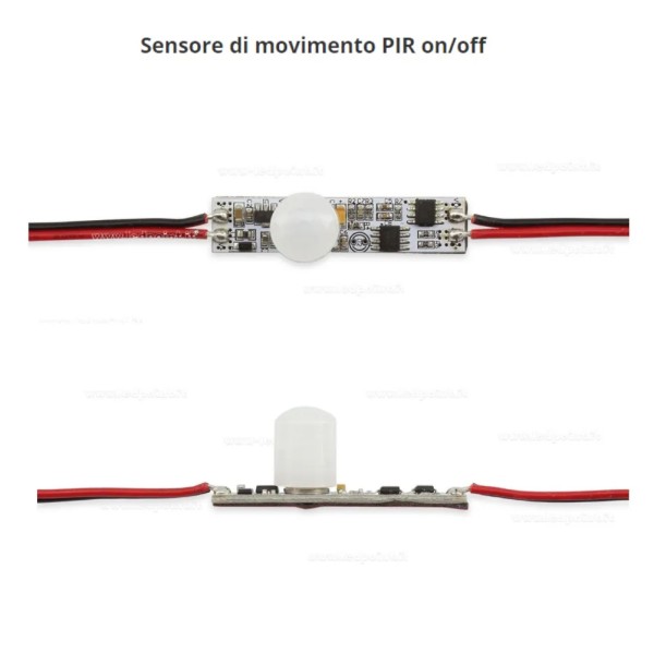 INTERRUTTORE CON SENSORE PIR DI MOVIMENTO PER PROFILO LED