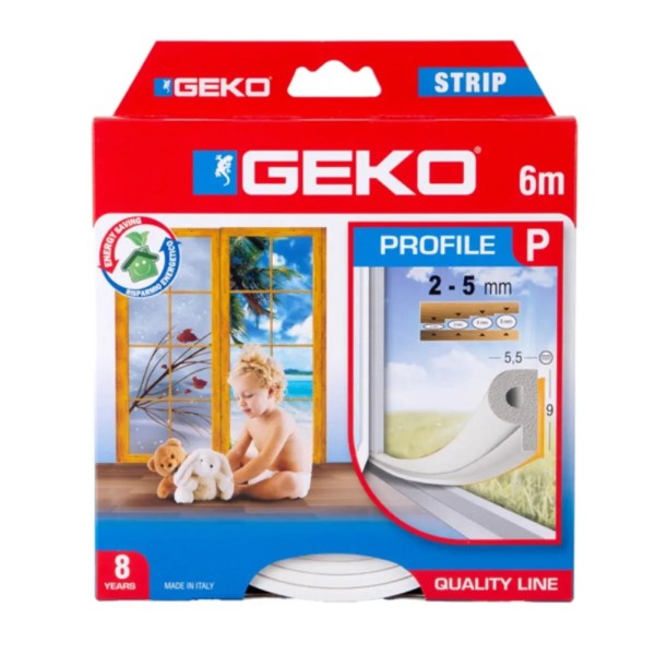 PARAFREDDO GEKO STRIP PROFILO "P" 6 METRI BIANCO