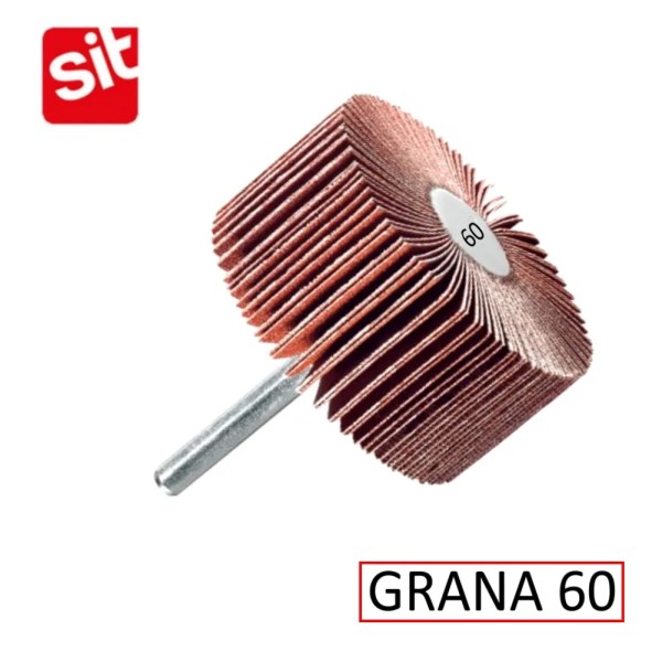 SPAZZOLA SIT ABRASIVA LAMELLARE DIAMETRO 50 MM GRANA 60 CON GAMBO