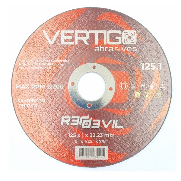 DISCO ABRASIVO VERTIGO RED-DEVIL D.125X1 mm -OFFERTA-