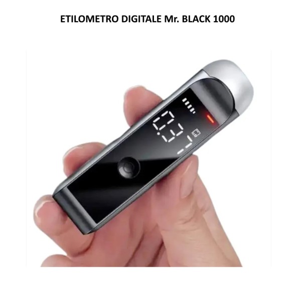 ETILOMETRO DIGITALE PRO CERTIFICATO RICARICABILE Mr. Black 1000 -PROMO-