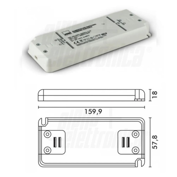 ALIMENTATORE TERMOPLASTICO SLIM 50 WATT 24 V