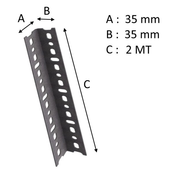 MONTANTE ANGOLARE X SCAFFALATURE 35 X 35 MT 2