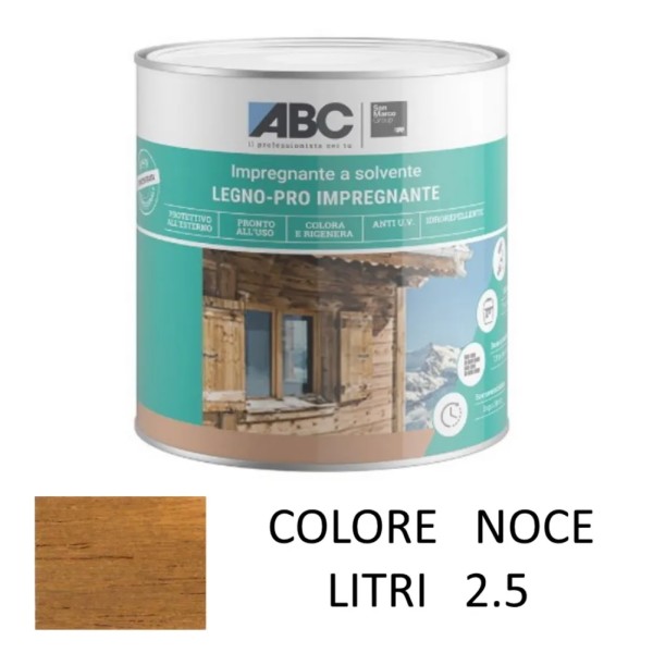 IMPREGNANTE PER LEGNO COLORE NOCE LITRI 2.5