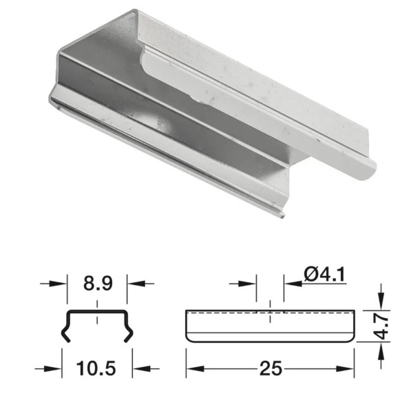 CLIP PER IL MONTAGGIO INVISIBILE DEI PROFILI 2103 HAFELE LOOX5 833.95.761