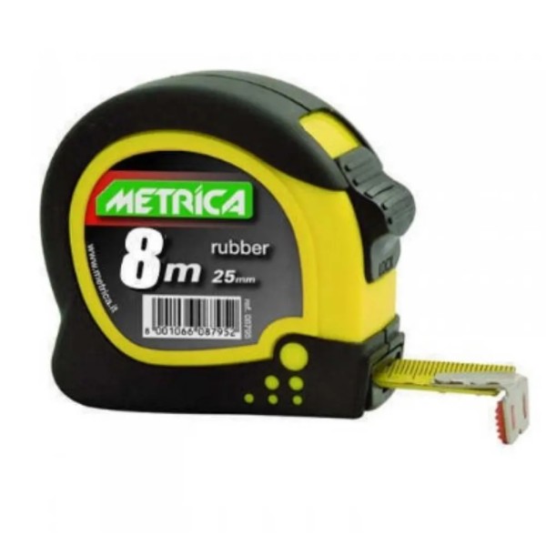 FLESSOMETRO METRICA RUBBER TOUCH MT 8X25 MM