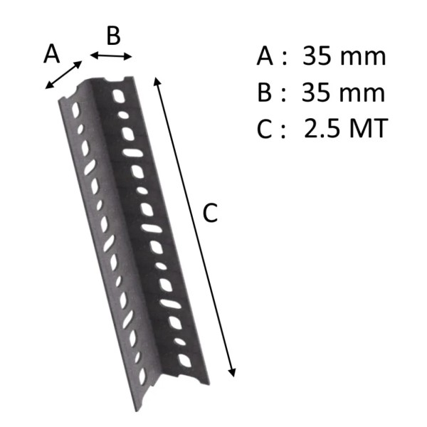 MONTANTE ANGOLARE X SCAFFALATURE 35 X 35 MT 2.5