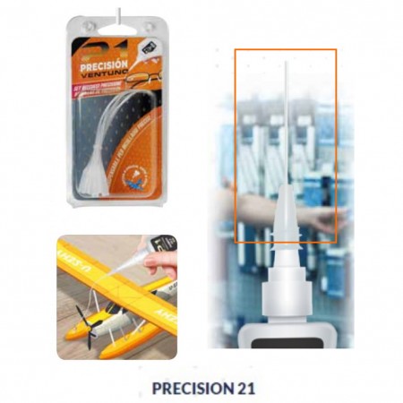 21 PRECISION SET 10 BECCUCCI DI PRECISIONE PER COLLA 21 CIANOCRILATO